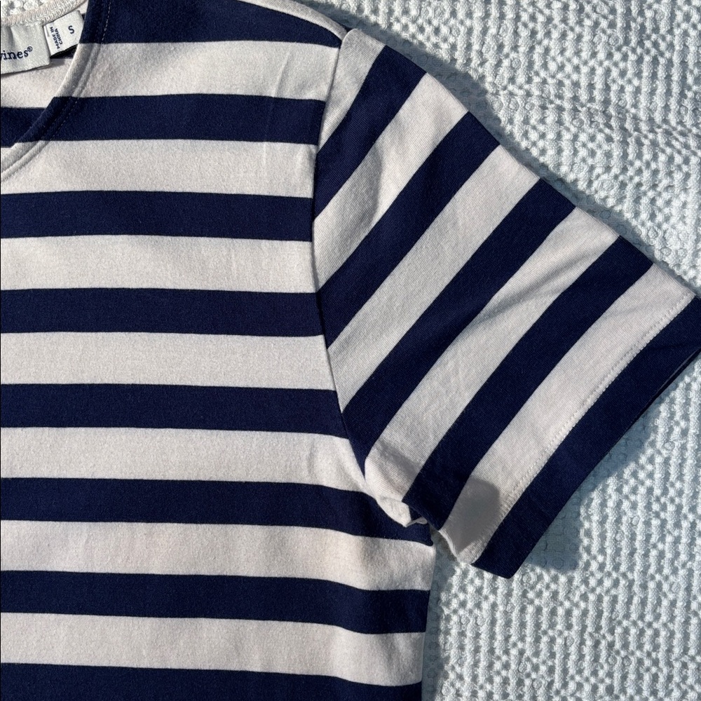 Vineyard Vines Navy and White Striped Dress, Short Sleeves, Zipper Back, Small - Picture 9 of 14